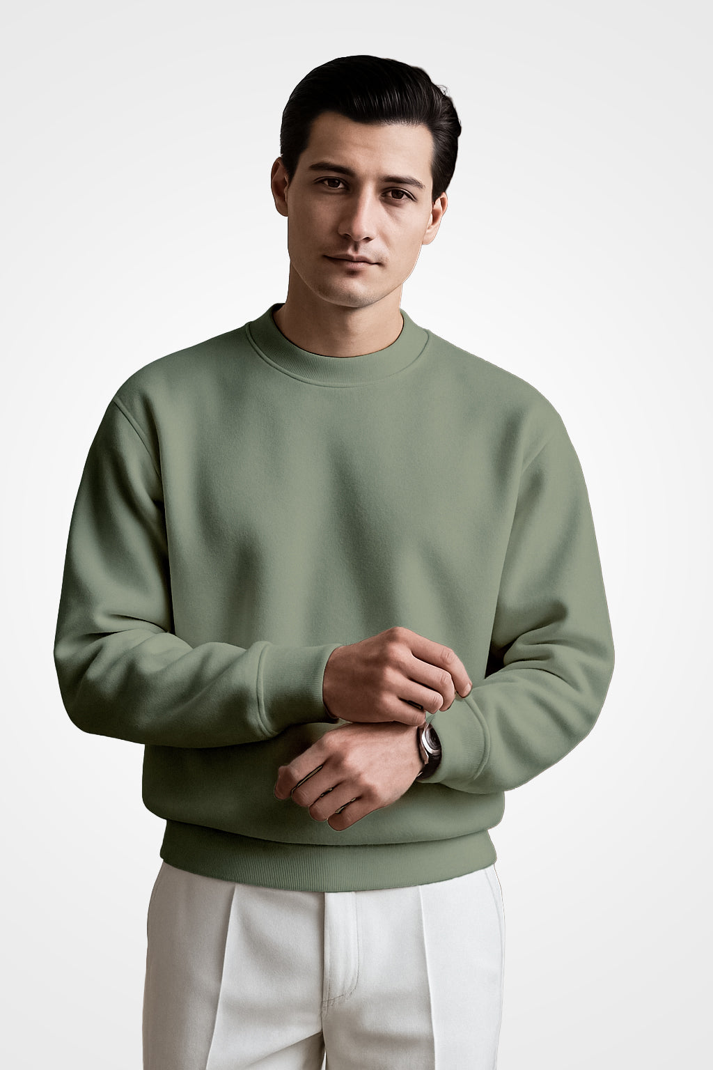 Men's Sweatshirts - Olive Green